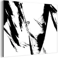MuchoWow Wanddecoratie Metaal - Aluminium Schilderij Industrieel - Verf - Zwart - Abstract - 120x90 cm - Dibond - Foto op aluminium - Industriële muurdecoratie - Voor de woonkamer/slaapkamer