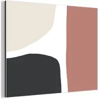 MuchoWow Wanddecoratie Metaal - Aluminium Schilderij Industrieel - Pastel - Abstract - Design - 120x90 cm - Dibond - Foto op aluminium - Industriële muurdecoratie - Voor de woonkamer/slaapkamer