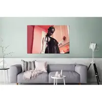 MuchoWow Wanddecoratie Metaal - Aluminium Schilderij Industrieel - Vrouw - Pastel - Hoge hakken - Portret - 120x80 cm - Dibond - Foto op aluminium - Industriële muurdecoratie - Voor de woonkamer/slaapkamer
