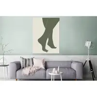 MuchoWow Wanddecoratie Metaal - Aluminium Schilderij Industrieel - Groen - Benen - Minimalisme - 90x120 cm - Dibond - Foto op aluminium - Industriële muurdecoratie - Voor de woonkamer/slaapkamer