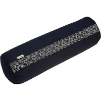Samarali Yoga Bolster – 100% biologisch katoen, GOTS-gecertificeerd, 20x60 cm, 3.5 kg, dubbele hoezen met borduurwerk