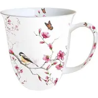 Ambiente beker "Bird & Blossom White"