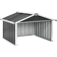 vidaXL Overkapping voor robotmaaier 92x97x63 cm staal antracietkleurig