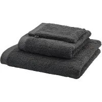 Aquanova Handdoek Sava Dark Grey (Set van 3)