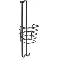 Metaltex föhnhouder Origin zwart - ophangen zonder boren - 11 x 12 x 37 cm