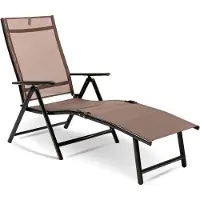 MaxxGarden Ligbed met Verstelbare Rug - Aluminium - voor Tuin en Zwembad - 150x58x85 cm (taupe)