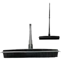 Synx Tools Synx Zachte Bezem Rubber Zwart 30cm - Met Steel 60/120cm