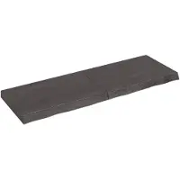 vidaXL Tafelblad 120x40x(2-6)cm behandeld eikenhout donkerbruin