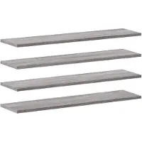 vidaXL Wandschappen 4 st 80x20x1,5 cm bewerkt hout grijs sonoma eiken