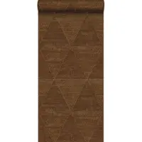 Origin Wallcoverings behang metalen driehoeken roest bruin - 337604 - 53 cm x 10,05 m