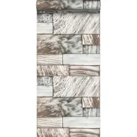 Origin Wallcoverings behang marmeren stenen lichtbruin - 337255 - 53 cm x 10,05 m