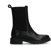 Manfield Zwarte leren chelsea boots | Maat 42