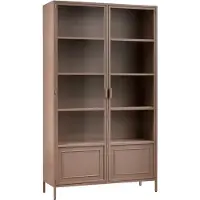 Woood Vitrinekast Ronja - Metaal - Military Brown - 189x110x43