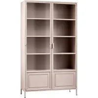 Woood Ronja Vitrinekast - Metaal - Soft Pink - 189x110x43