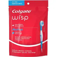 Colgate Max Fresh Wisp Disposable Mini Travel Toothbrushes, Peppermint, 24 Count