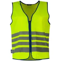 ABUS Waarschuwingsvest Lumino Reflex Vest - Veiligheidsvest voor betere zichtbaarheid overdag en 's nachts - voor volwassenen - met rits - maat L