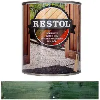 Restol Houtolie Zijdeglans Pijngroen 1 LTR