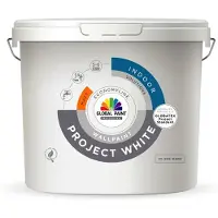 Global Paint Project White | Matte Muurverf 10 LTR - Wit