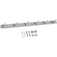 Intirilife roestvrijstalen kapstok model b - 6 haken - jashaken in 5 verschillende designs kledinghaken garderobe