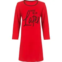 Temptation Dames Nachthemd - Bigshirt - Rood - Maat XXL