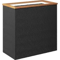 vidaXL Plantenbak 80x40x80 cm poly rattan zwart