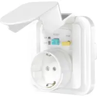 Sygonix SY-5775152 1-voudig Aardlekcontact (onderbouw) Aanraakbeveiliging IP44 Wit