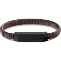 Calvin Klein CJ35100014 Heren Armband - Leren armband - Sieraad - Leer - Bruin - 10 mm breed - 19.5 cm lang