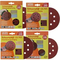 Veba Schuurschijf klittenband set 4-delig - Ø125 mm 4 x korrel P240