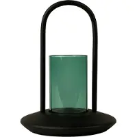 XLBoom Windlicht Blaze | metaal groen 18x18x21 cm kaarsen | NADUVI