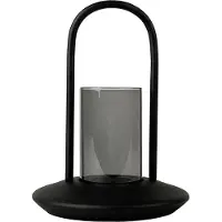 XLBoom Windlicht Blaze | metaal zwart 18x18x21 cm kaarsen | NADUVI