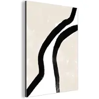 MuchoWow Aluminium schilderij 60x80 cm - Wanddecoratie metaal - Abstract - Lijn - Design - Pastel - Metalen muurdecoratie woonkamer - Decoratie industrieel - Foto op dibond - Industriële accessoires slaapkamer