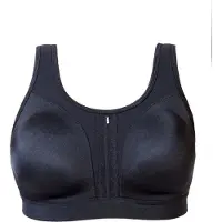 Q-Linn High impact Sport BH (zonder beugel) Cannes, Black / zwart, maat: 105B