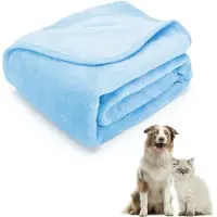 Nobleza Hondendeken en Kattendeken - 160x100 cm - Zachte Dierendeken - Hondenkleed - Kattenkleed - Voor Bank, Mand en Auto - Blauw