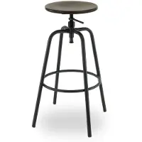 Workliving Barkruk Hoog Rond - Vintage Hout