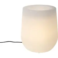 QAZQA Buiten vloerlamp bloempot wit IP44 - Flowerpot
