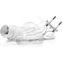 Watt & Veke kabel met schakelaar Transparant 5 m