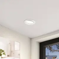 Arcchio LED inbouwlamp Katerin, wit, zwenkbaar, set van 3 Katerin , dimbaar, wit / opaal, Badkamer, Kunststof, Modern