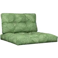 vidaXL Palletkussens 2 st stof bladpatroon