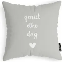 Label2X Kussen geniet elke dag minty
