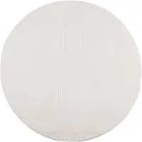 vidaXL Vloerkleed IZA laagpolig Scandinavisch Ø 80 cm crèmekleurig