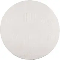 vidaXL Vloerkleed IZA laagpolig Scandinavisch Ø 100 cm crèmekleurig