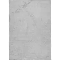 vidaXL Vloerkleed IZA laagpolig Scandinavisch 240x340 cm grijs