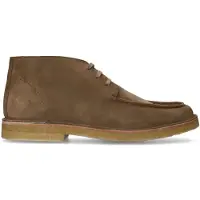 Manfield Blauwe suède veterboots | Maat 40