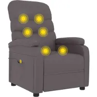 vidaXL Massagestoel kunstleer grijs