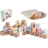 Techwo Joueco The Wildies Family alfabet blokken met zakje |