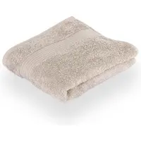 Tiseco Home Studio - Badhanddoek EDEN - SET/3 - 100% bio katoen - 500 g/m2 - met ophanglus - bio katoen - superzacht en zeer absorberend - 50x100 cm - Zand