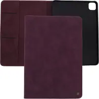 CASEME Bookcase hoesje - Tabletcase met pasjeshouder - Bordeaux- Geschikt voor: Apple iPad Pro 11 (2022) / iPad Pro 11 (2021) / iPad Pro 11 (2020)