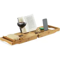 Relaxdays Bamboe badplank (107,5 x 23 x 19 cm)