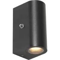 Steinhauer Buitenlamp wand Logan zwart met schemerschakelaar