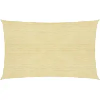 vidaXL Zonnezeil 160 g/m² 2x5 m HDPE beige